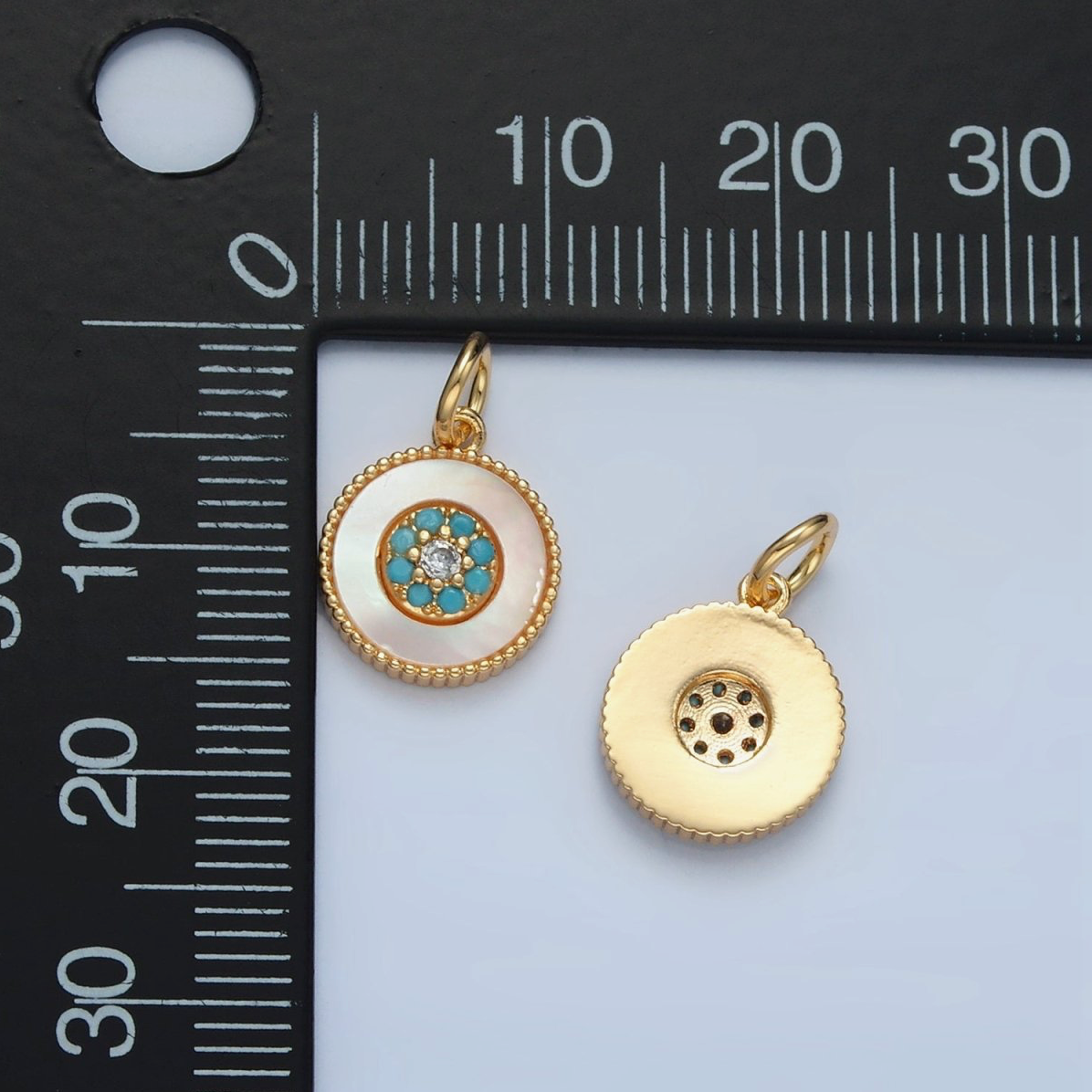 Turq. Round Charm