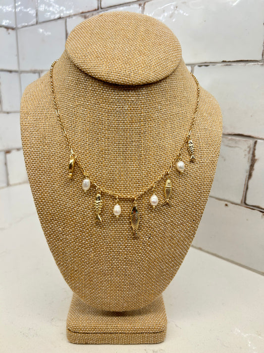 Fish Friends Charm Necklace