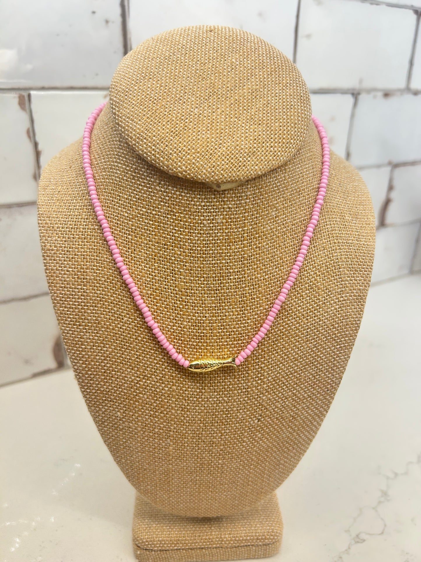 Beaded Fish Friends Necklace