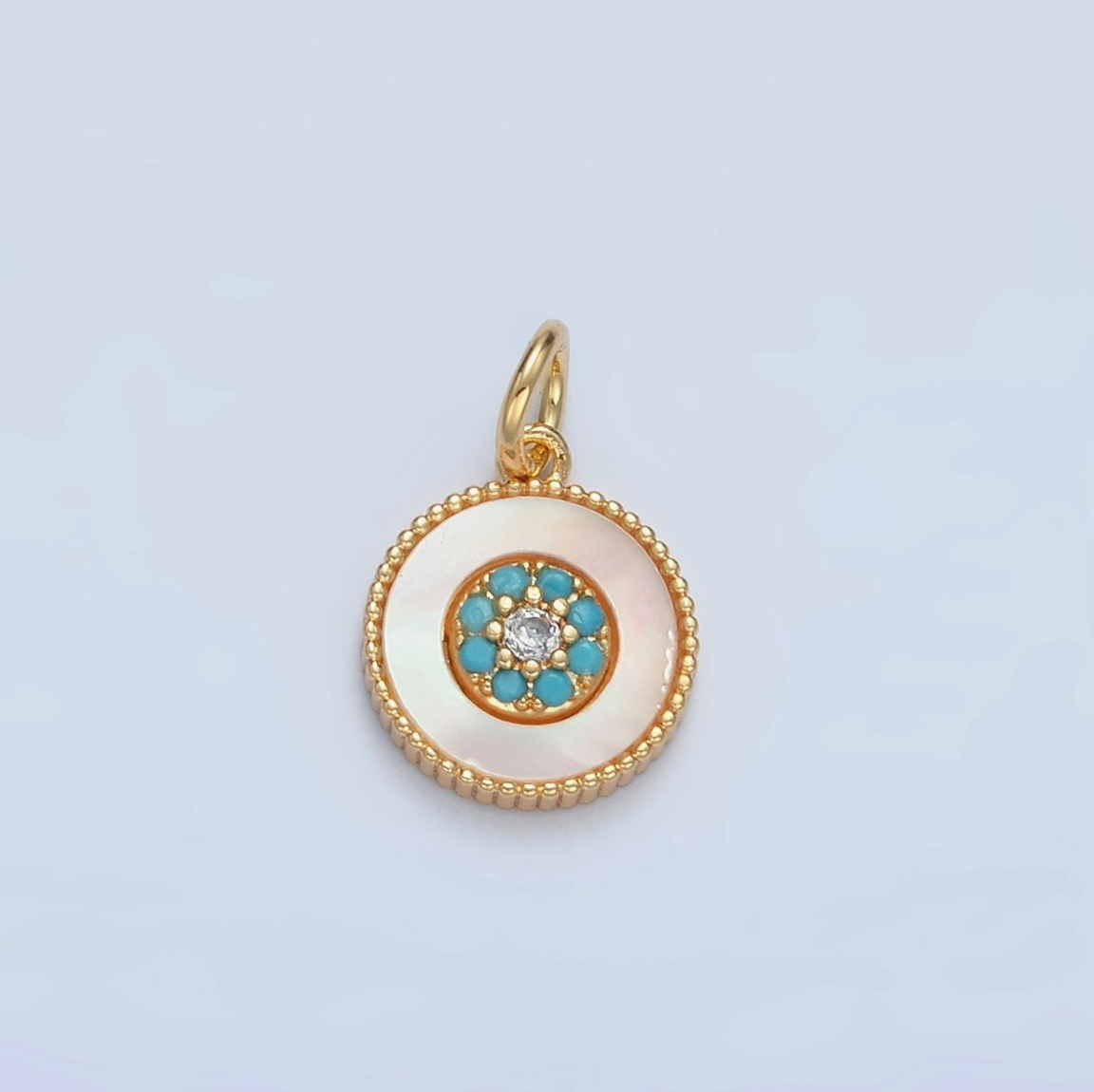 Turq. Round Charm