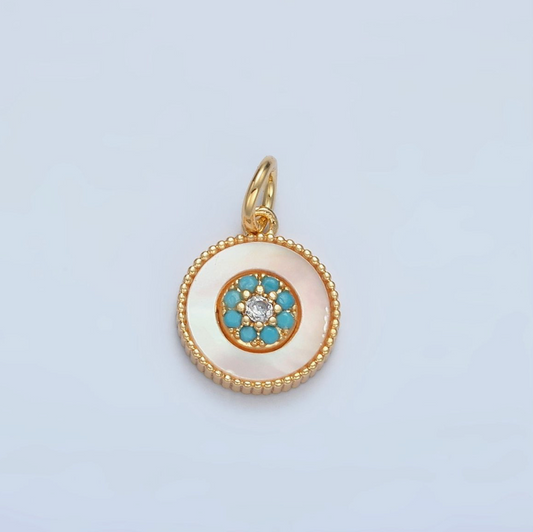 Turq. Round Charm