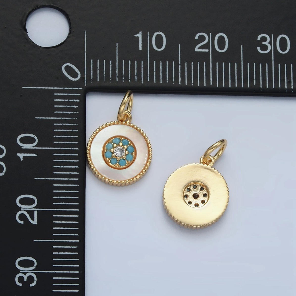 Turq. Round Charm